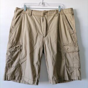 Wearfirst Then Tell The Difference Mens Khaki Flat Front Cargo Shorts Size 38